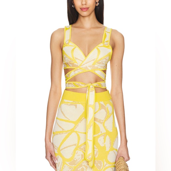 Alexis Yellow Sun Two Piece -  ALTERED - Norma Top and Vivian Skirt XS - Picture 1 of 4